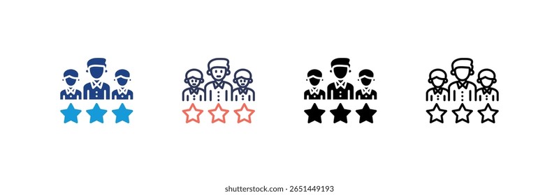 Conjunto de iconos de revisión de Clientes colección de estilos múltiples