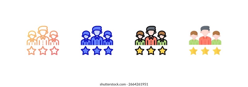 Customer Review icon set multiple style collection