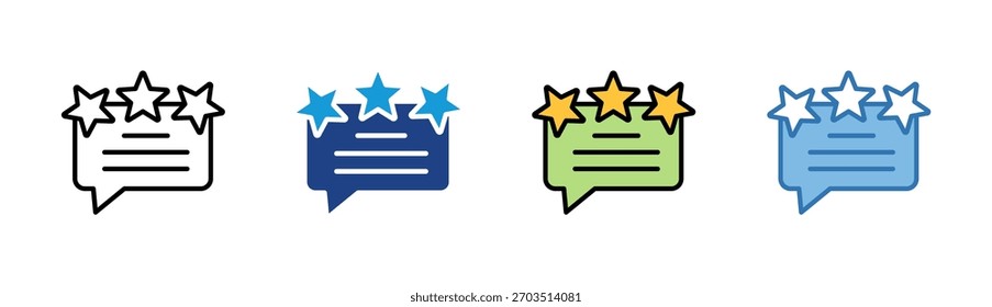Conjunto de iconos de revisión de Clientes colección de estilos múltiples
