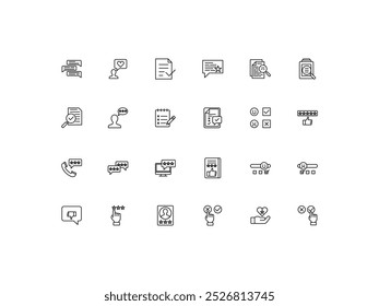 Customer review icon set, simple, design, vector illustration