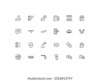 Customer review icon set, simple, design, vector illustration