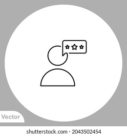 Customer review icon sign vector,Symbol, logo illustration for web and mobile