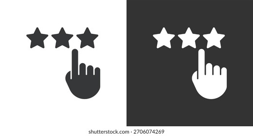 Customer Review icon. Solid glyph series icon