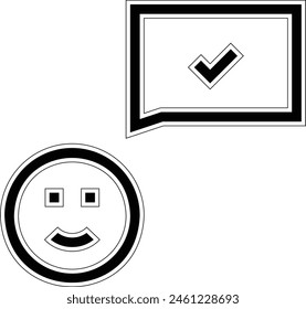 Icono de revisión del Cliente. Diseño de estilo lineal delgado aislado sobre fondo blanco