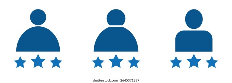 Customer review icon in trendy flat style design