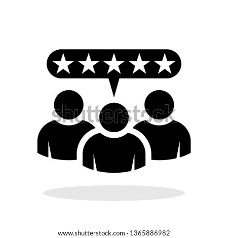 Customer review icon in trendy flat style. Customer satisfaction survey symbol for your web site design, logo, app, UI Vector EPS 10. 