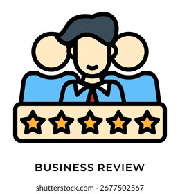 Customer Review Icon – User Feedback and Star Rating Evaluation