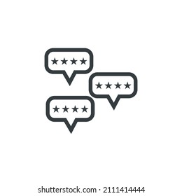Icono de revisión del cliente, ilustración vectorial