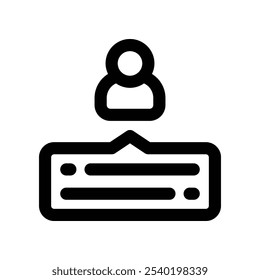 ícone de revisão de cliente. ícone de linha de vetor para seu design de site, celular, apresentação e logotipo.