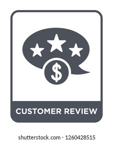 customer review icon vector on white background., customer review simple element illustration