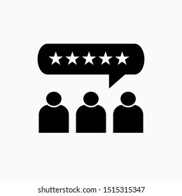 Customer Review Icon - Vector, Sign and Symbol for Design, Presentation, Website or Apps Elements.