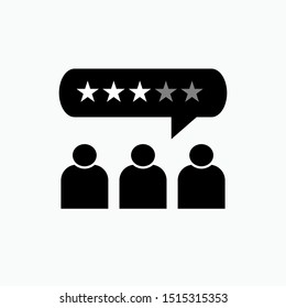 Customer Review Icon - Vector, Sign and Symbol for Design, Presentation, Website or Apps Elements.