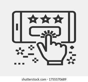 Customer Review icon for web and app