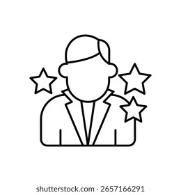 Icono de la revisión del Cliente con el fondo blanco Vector Ilustración de stock