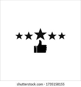Customer review icon.Feedback vector illustration.Five star symbol