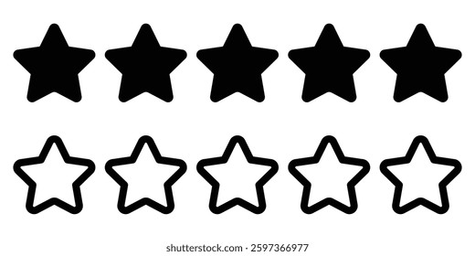 Customer review icons. Customer satisfaction icon. Customer experience or 5 star rating icon vector illustration.