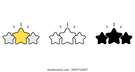 Customer review icons set, quality rating symbol isolated background, feedback flat simple infographics design template. vector illustration.