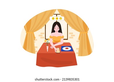 Customer Review Illustration concept. Flat illustration isolated on white background.