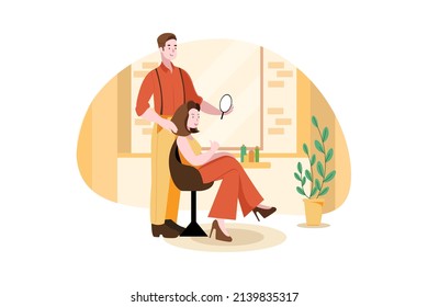 Customer Review Illustration concept. Flat illustration isolated on white background.