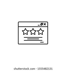 customer review - minimal line web icon. simple vector illustration. concept for infographic, website or app.