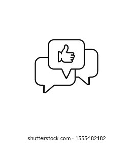 customer review - minimal line web icon. simple vector illustration. concept for infographic, website or app.