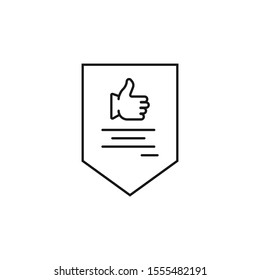 customer review - minimal line web icon. simple vector illustration. concept for infographic, website or app.