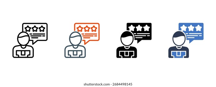 Customer Review multiple icon style vector illustration