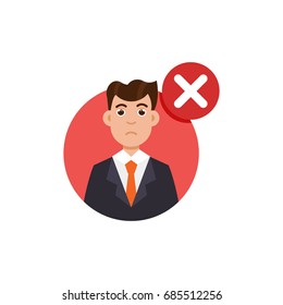 Customer review. Negative feedback concept. Vector illustration