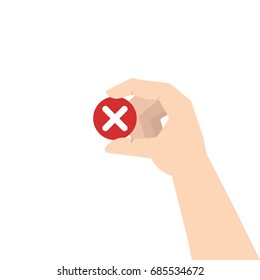 Customer review. Negative feedback concept. Vector illustration