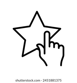 Customer review outline vector icon isolated on white background. Customer review line vector icon for web, mobile and ui design