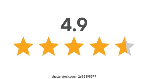 Customer Review and Quality Feedback Icon Vector. Five Stars Rating Symbol, Star icon