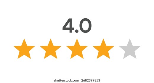 Revisión del Cliente y Vector de calidad del icono del Comentarios. Símbolo de calificación de cinco estrellas, icono de estrella