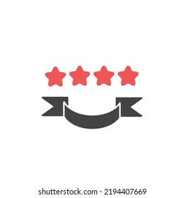 Customer review rating with 5 stars icons  symbol vector elements for infographic web