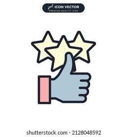 Customer review rating icon symbol template for graphic and web design collection logo vector illustration