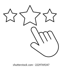 Customer review rating icon. Vector illustration isolated on white background