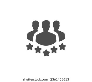 Customer review symbol icon. Customer loyalty or retention icon with star vector design and illustration.