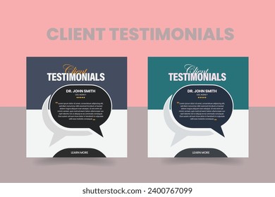 customer review testimonial social media post or instagram post banner template