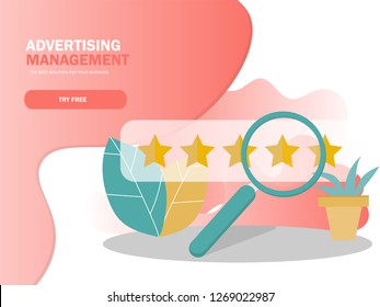 Customer review, Usability Evaluation, Feedback, Rating system concept. Vector illustration can use for landing page, template, web, mobile app, poster, banner, flyer in modern colors