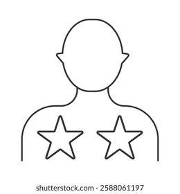 Customer review user feedback icon.