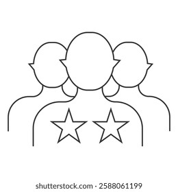 Customer review user feedback icon.