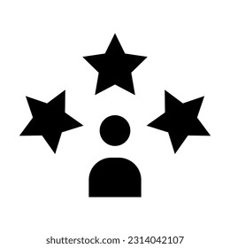 Customer Review Vector Glyph Icon For Personal And Commercial Use.
