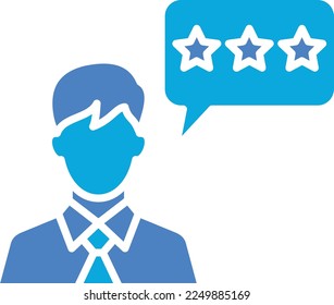 Icono del vector Revisión del cliente. Se puede usar para imprimir, móviles y aplicaciones web.