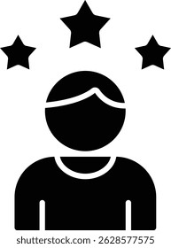 Ícone de vetor de Revisão de Cliente. Pode ser usado para impressão, aplicativos móveis e da Web.