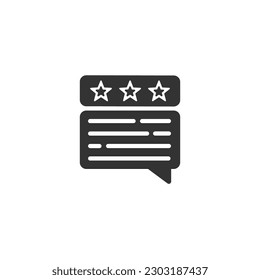 Icono del vector de revisión del cliente. signo plano relleno para concepto móvil y diseño web. Icono de glifo de tasa de retroalimentación. Símbolo, ilustración del logotipo. Vector