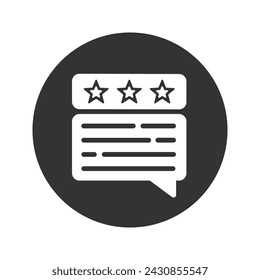 Customer review vector icon. filled flat sign for mobile concept and web design. Feedback rate glyph icon. Symbol, logo illustration. Vector