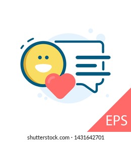 Customer Review. Vector modern line design illustration icon