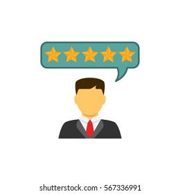 Customer reviews flat icon
