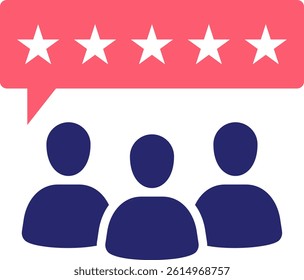 Customer Reviews Icon Fill Vector Illustration