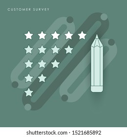 Customer Reviews Icon. Flat Design. Business Concept. Concept of line icon with green theme