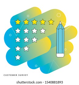 Customer Reviews Icon. Flat Design. Business Concept.